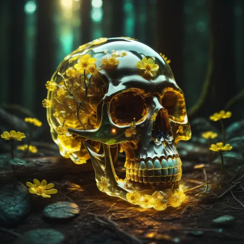 Abstract Artificial Intelligence Skull Collection #387