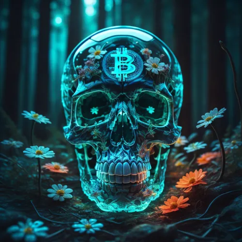 Abstract Artificial Intelligence Skull Collection #618