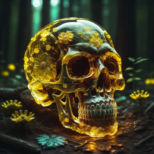 Abstract Artificial Intelligence Skull Collection #411