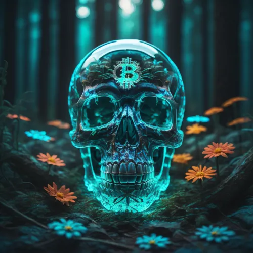 Abstract Artificial Intelligence Skull Collection #654