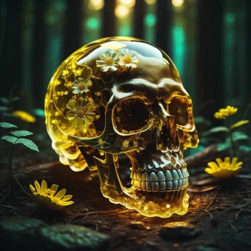 Abstract Artificial Intelligence Skull Collection #130