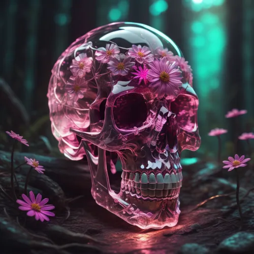 Abstract Artificial Intelligence Skull Collection #331