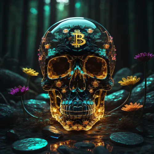 Abstract Artificial Intelligence Skull Collection #500