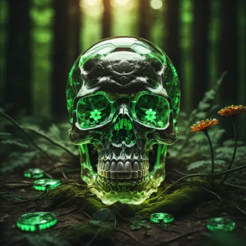 Abstract Artificial Intelligence Skull Collection #341