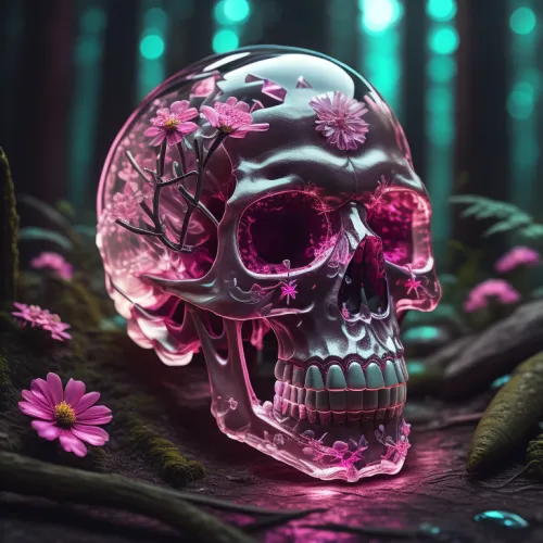 Abstract Artificial Intelligence Skull Collection #146