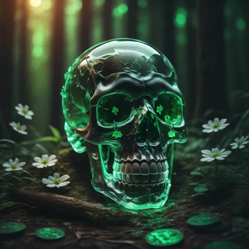 Abstract Artificial Intelligence Skull Collection #282