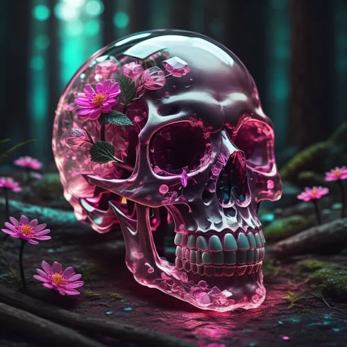 Abstract Artificial Intelligence Skull Collection #708