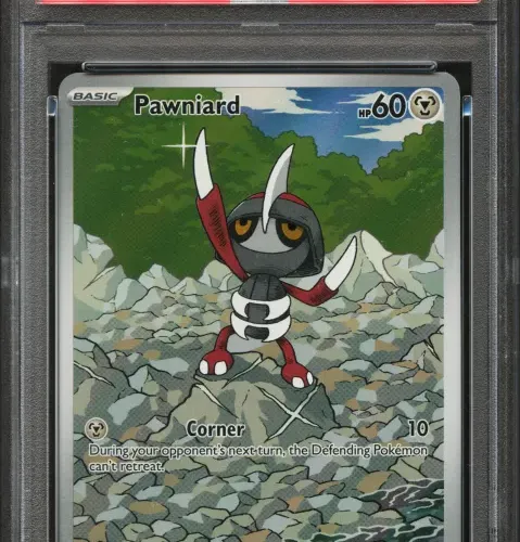 2025 Pawniard Illustration Rare #142 Pokemon Blk En-Black Bolt [PSA NM-MT 8]