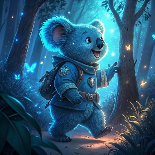 Abstract Koala Forest Collection #378
