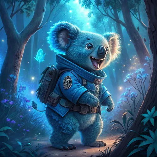 Abstract Koala Forest Collection #558