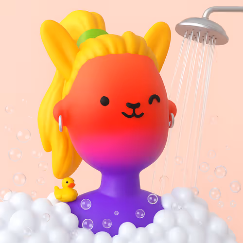 Rainbow Rabbits ABS chain
