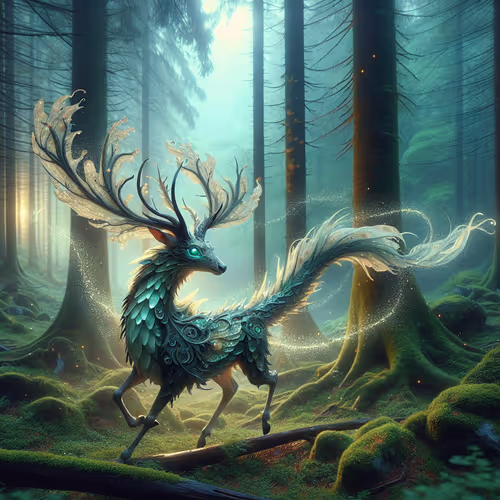 mythical creature in its habitat