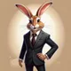 Rabbit in suit