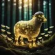 Crystal Sheep on Abstract