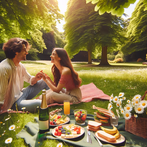 romantic picnic in the park