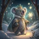 Abstract King Koala On Forest