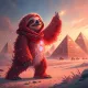 Pyramid Sloths On Abstract