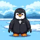 Abstract 8 Bit Penguin