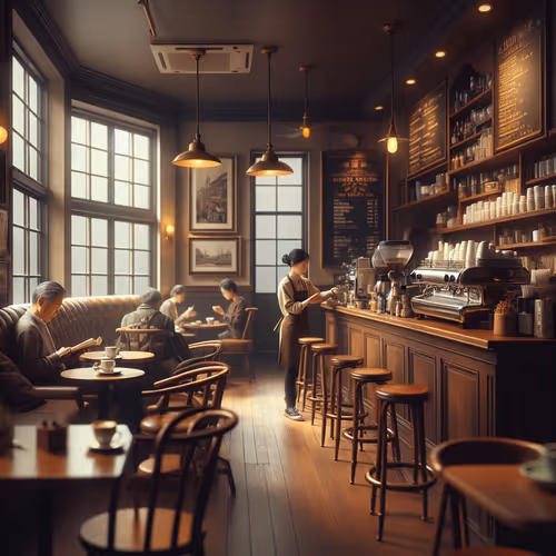 cozy coffee shop interior