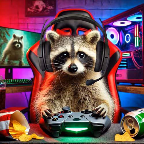 Raccoon Gamer