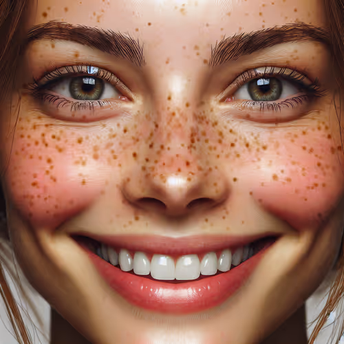 Freckled smile