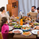 cozy family gathering at dinner