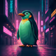 Abstract Cyber Pengu