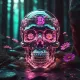 Abstract Artificial Intelligence Skull Collection
