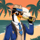 Cool happy penguin 2