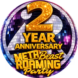 Meta Beast Roaming Party Badge #32 - 2 Year Anniversary Bash badge