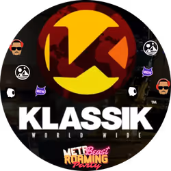 Meta Beast Roaming Party Badge #27 SPELLED WITH A K FOR KICKING THAT ASS With DJ KLASSIK