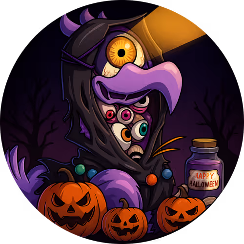 Albatross Halloween Badge 