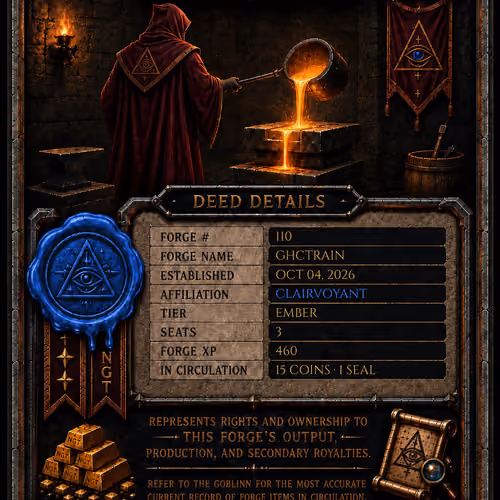 GHCTRAIN · Forge Deed #110