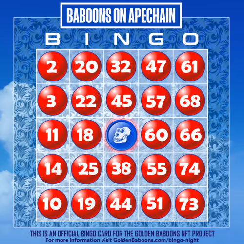 Baboons on ApeChain Bingo