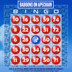 Baboons on Apechain Bingo #247