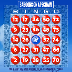 Baboons on Apechain Bingo #488