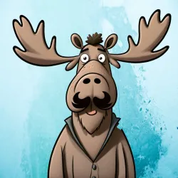 Mustachioed Moose #52