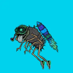 Funky Flies on Ape #5695