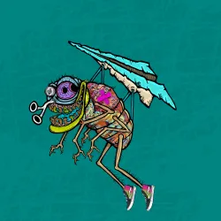 Funky Flies on Ape #5649