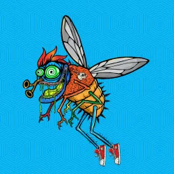 Funky Flies on Ape #5647