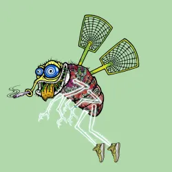 Funky Flies on Ape #5646