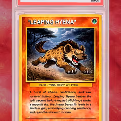 "LEAPING HYENA" CARD - OTHER / SUPPLY #72