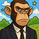 Grumpy Blockchain Ape in a Happy World