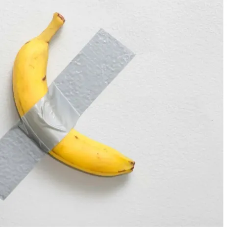 Banana on wall