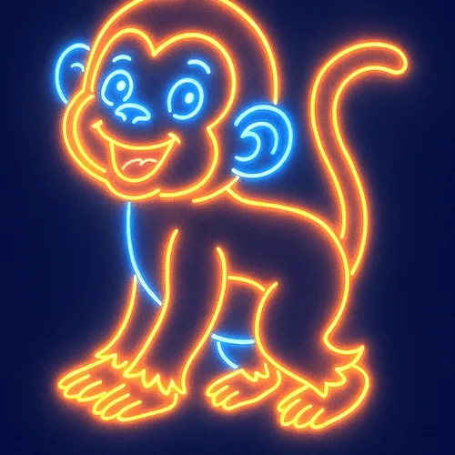 Cool Neon Monkeys