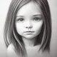 Realistic portraits of girls in pencil