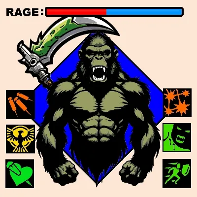 Melee Apes by @Roundwaters