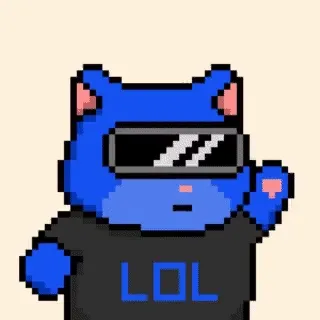 Neon Blue Meow