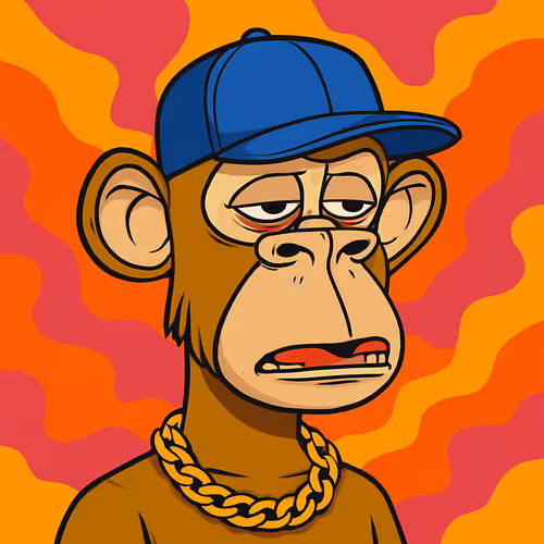 Tired apes as a reflection of our grind.