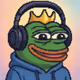 Pepe the Chill King: Crypto Beats & Crown